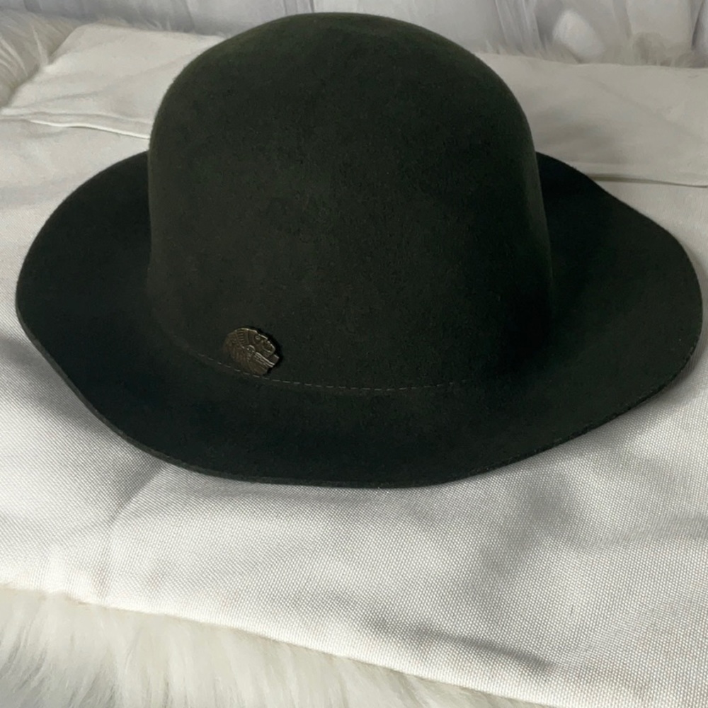 Brixton 100% Wool Green Olive Hat S 56 Cm - Picture 2 of 6